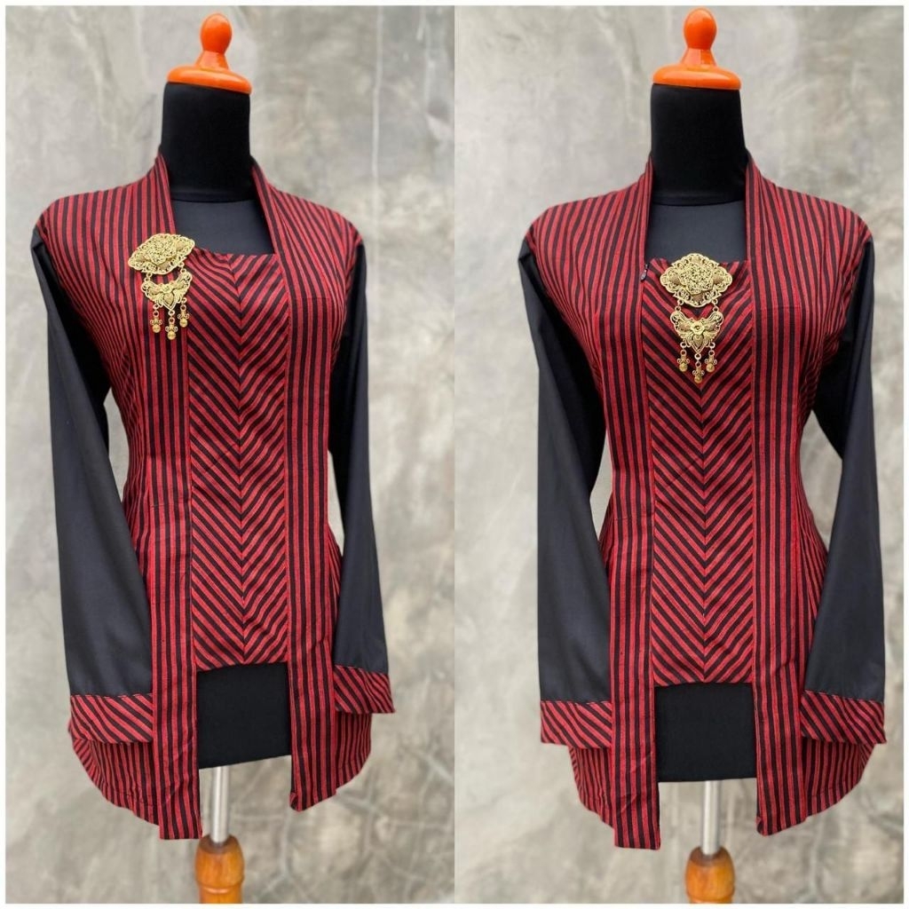 Kebaya Kutubaru Modern Kebaya Lurik Etnic Ori Premium Kombinasi Polosan Kebaya Kondangan Kebaya Wisu