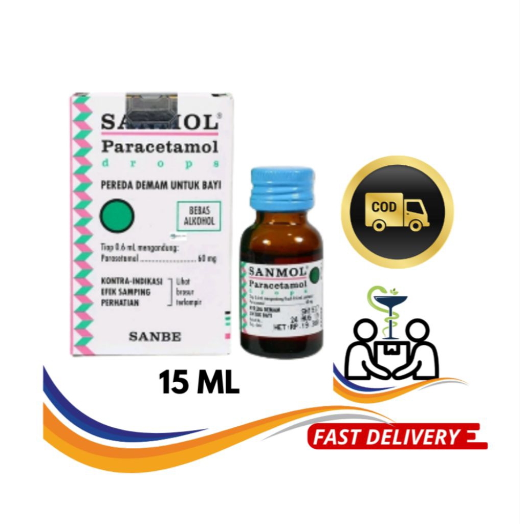 Sanmol drops 15 ml / untuk demam pada bayi dan anak