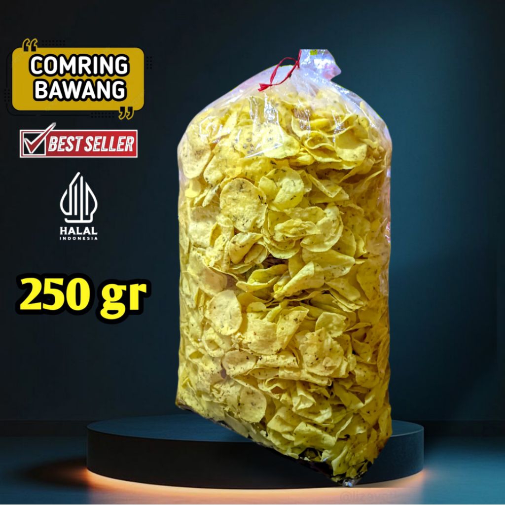 

Termurah Comring 250gr rasa Daun Bawang gurih khas Ciamis termurah Gratis Ongkir / gemblong / kecimpring / keripik singkong lebih gurih