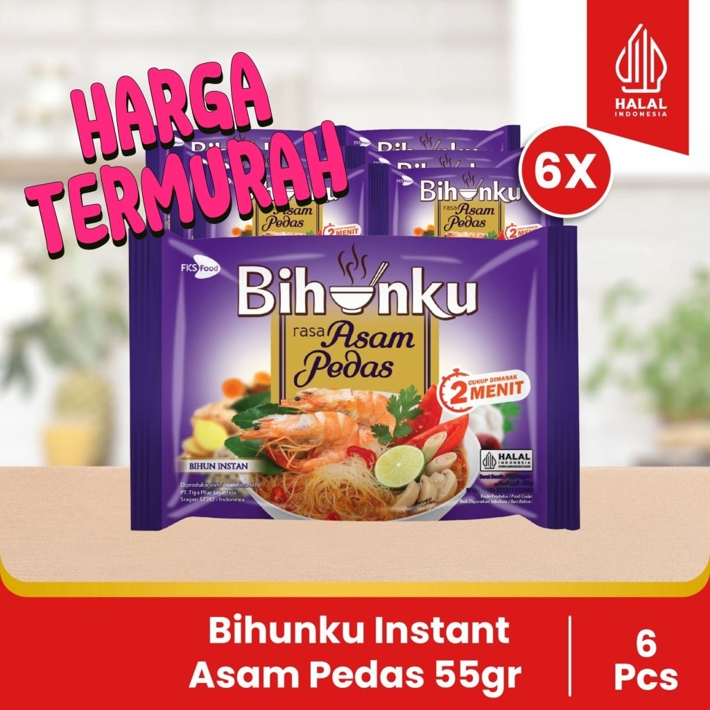 

Paket murah Bundling - Bihunku Asam Pedas - 55gr - 6pcs
