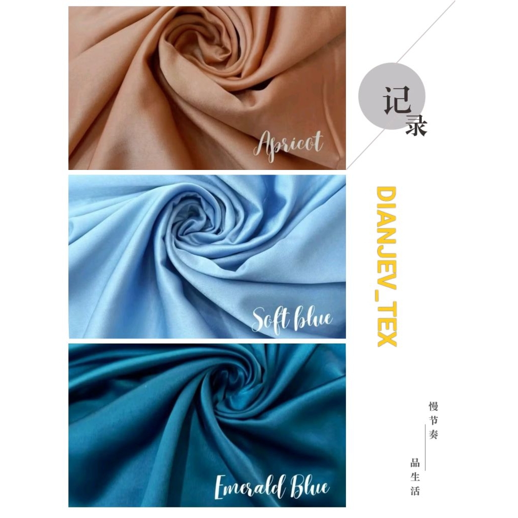 Bahan Polosan satin silk maxmara premium