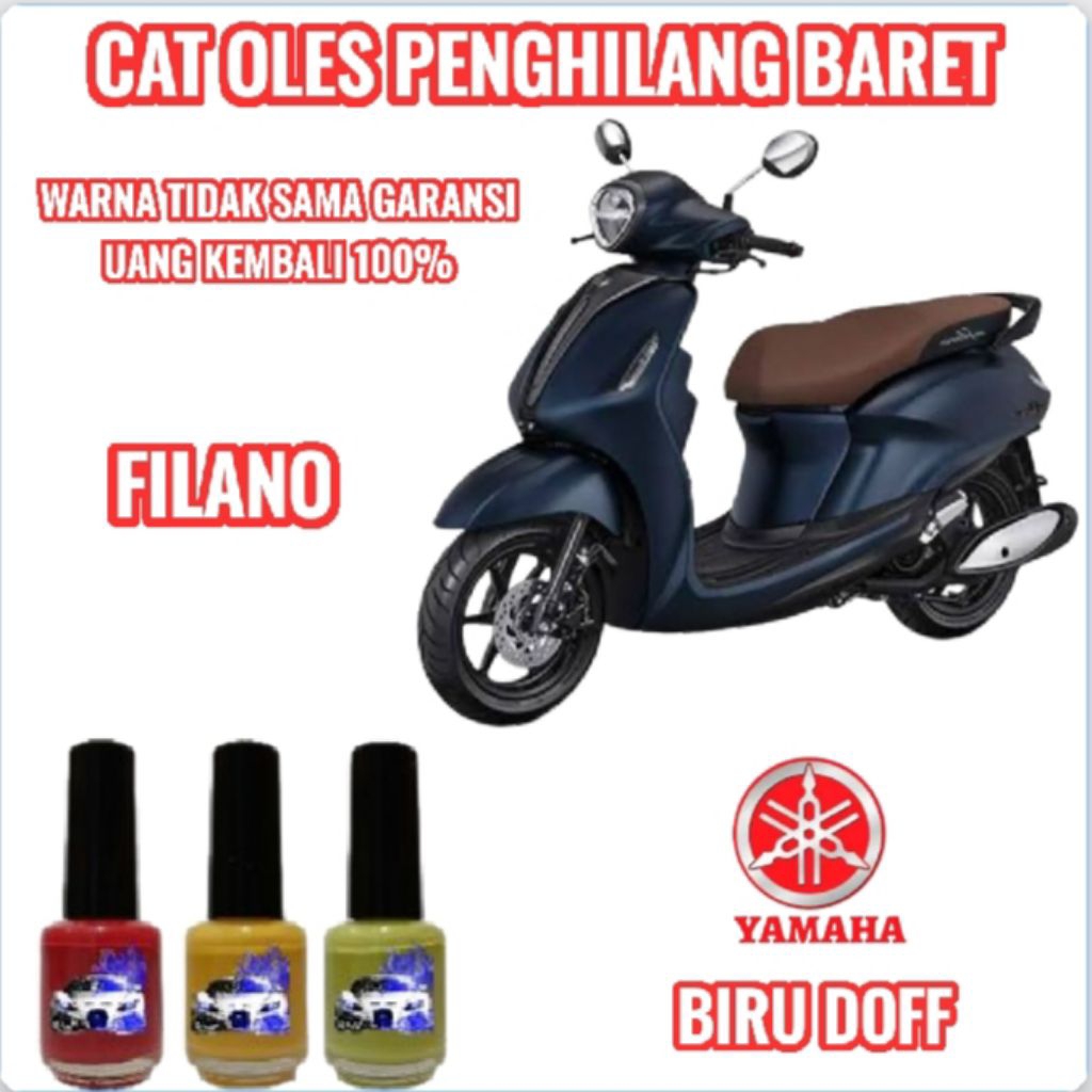 CAT OLES PENGHILANG BARET MOTOR YAMAHA FILANO BIRU DOFF NEW TERMURAH