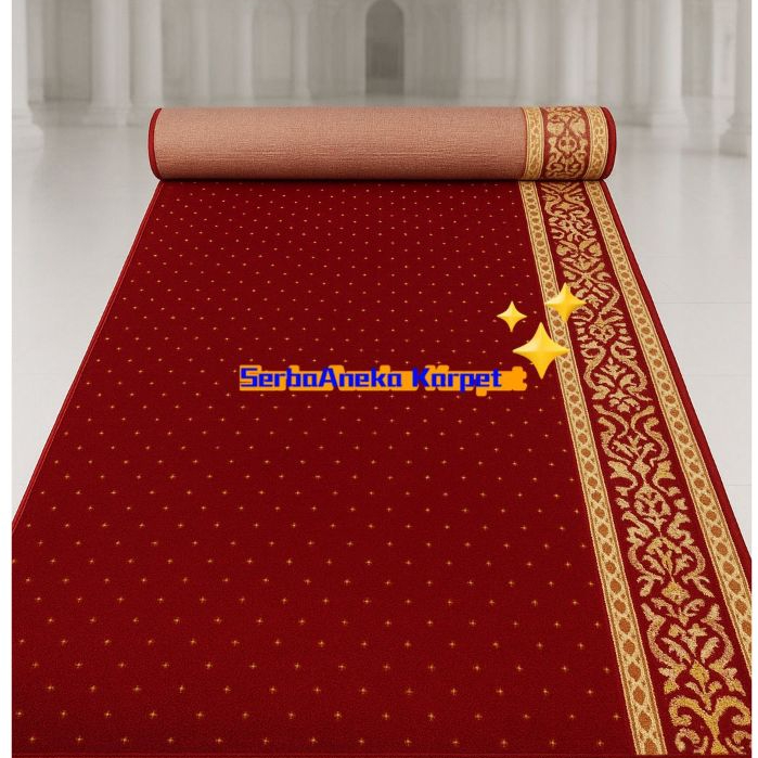 Karpet Sajadah Masjid MEEDENA/ALMIRA 1 ROLL Ukuran 600x120cm / Karpet Mushola