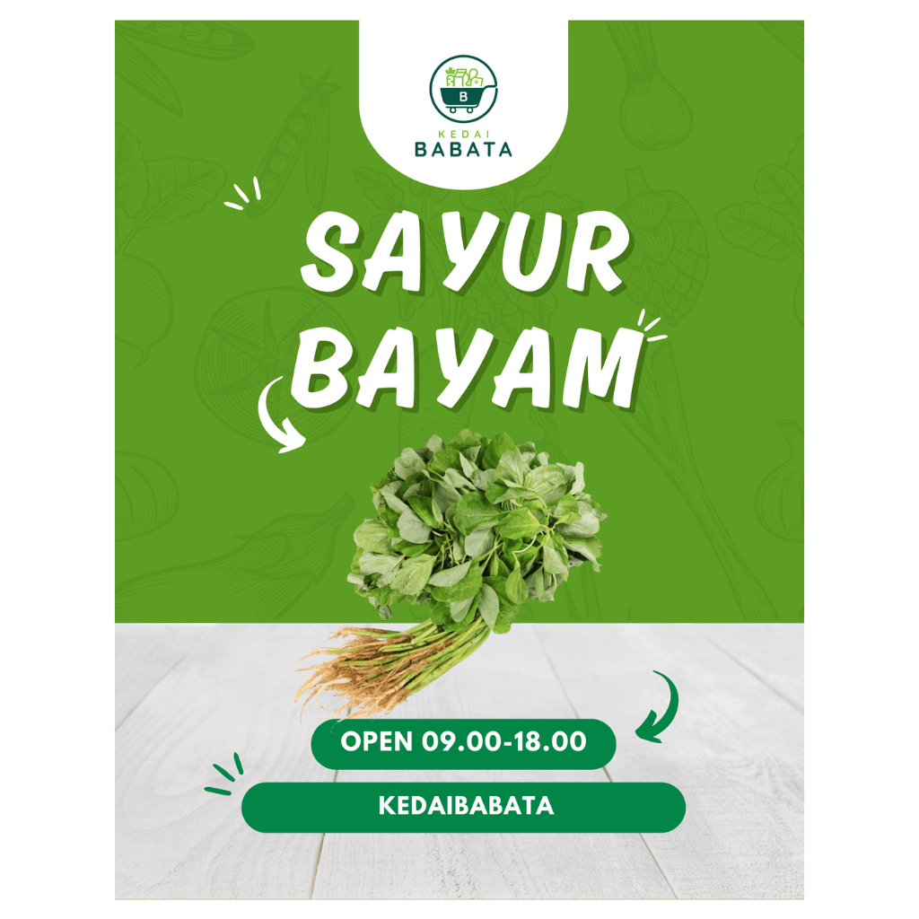 

Sayur Bayam Segar Fresh Per Ikat Kedai Babata Padang