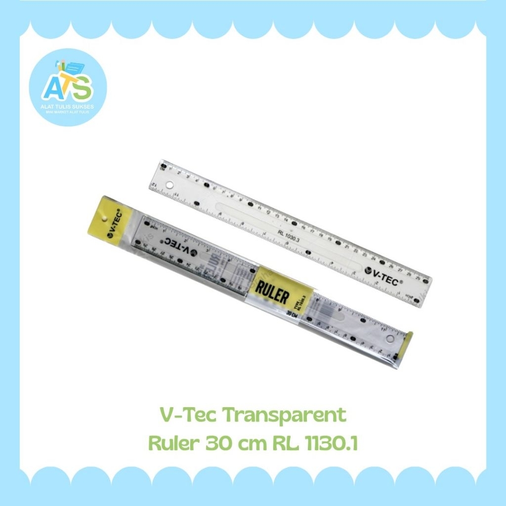 

v-tec transparent ruler 30 cm rl 1130.1