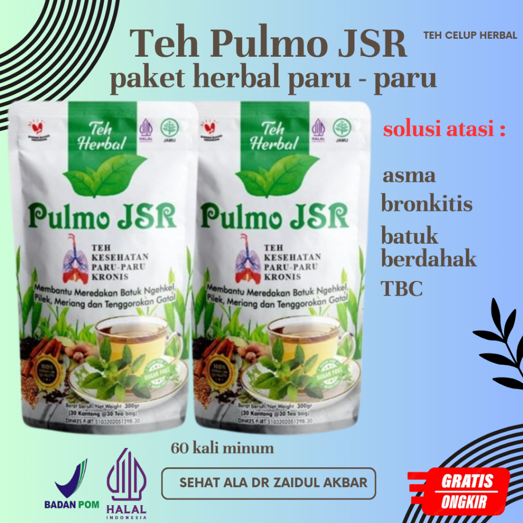 

teh pulmo jsr herbal tbcflek radang paru paru 60 kali minum