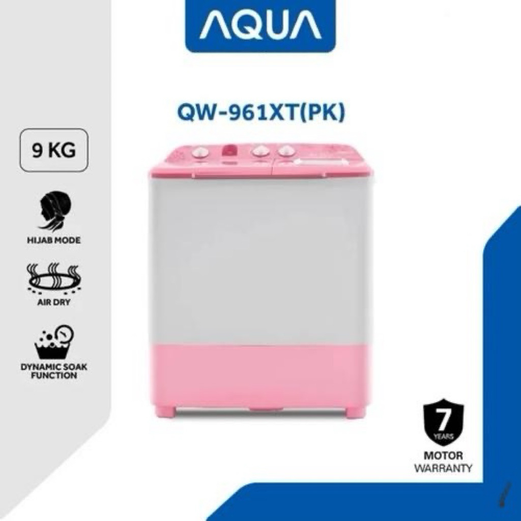 MESIN CUCI AQUA 2 TABUNG 9KG 961XT MESIN CUCI 2 TABUNG 9 KG AQUA QW 961 XT