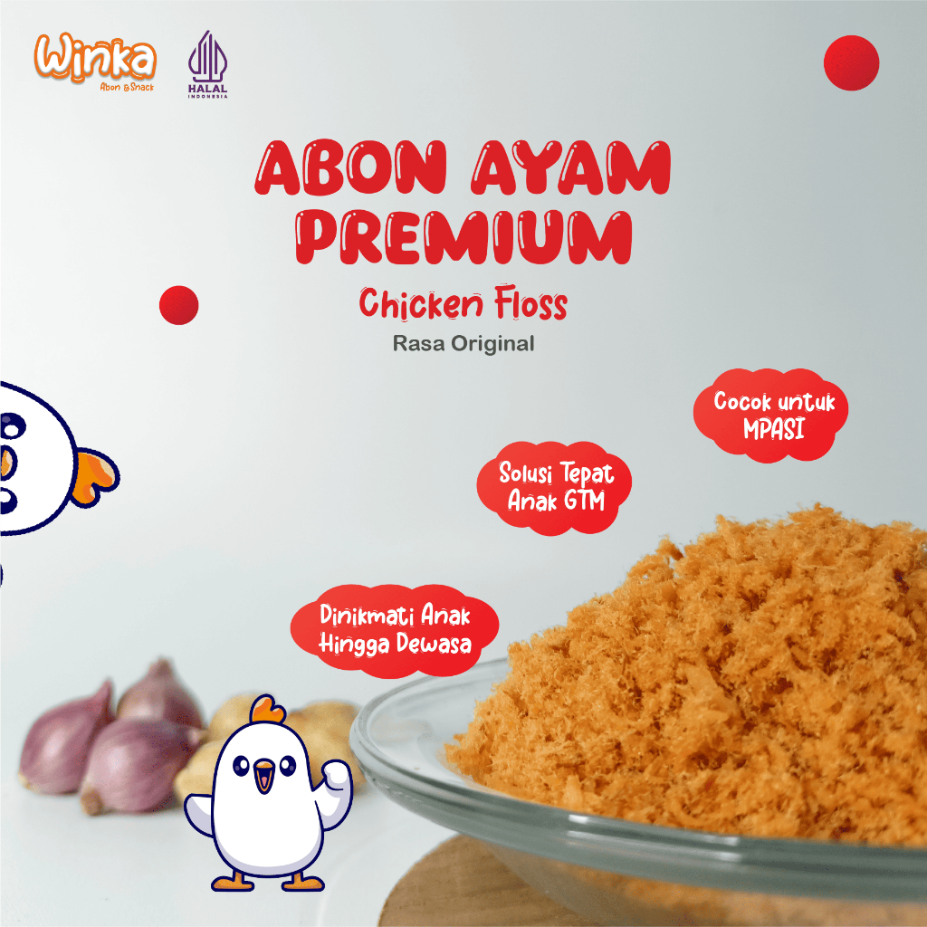 

Winka Abon AYAM 100g Premium Original Non Pengawet Non MSG Tinggi Protein MPASI Anak