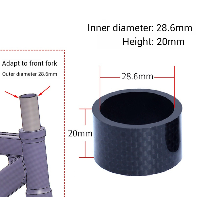 RING SPACER CARBON 20mm 2cm FORK KARBON 20 mm RISK  headset space 2 cm