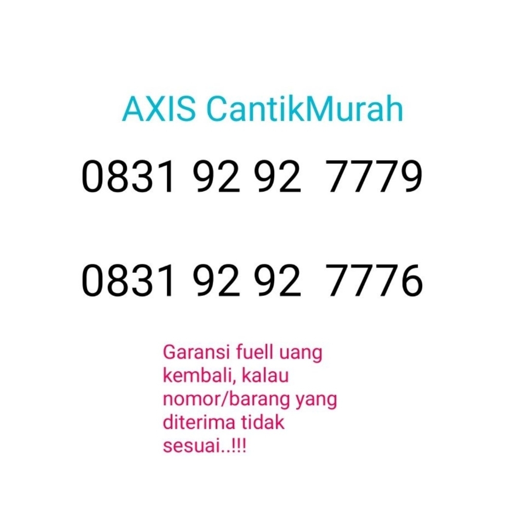 Axis no cantik murah