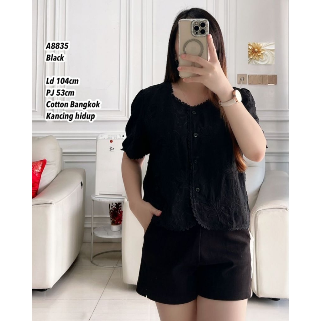 BLUS COTTON BANGKOK BORDIR A8835