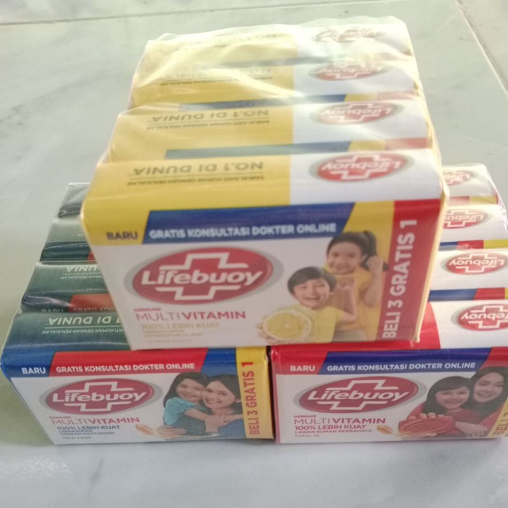 lifebuoy sabun batang isi 4 besar, 4x100g