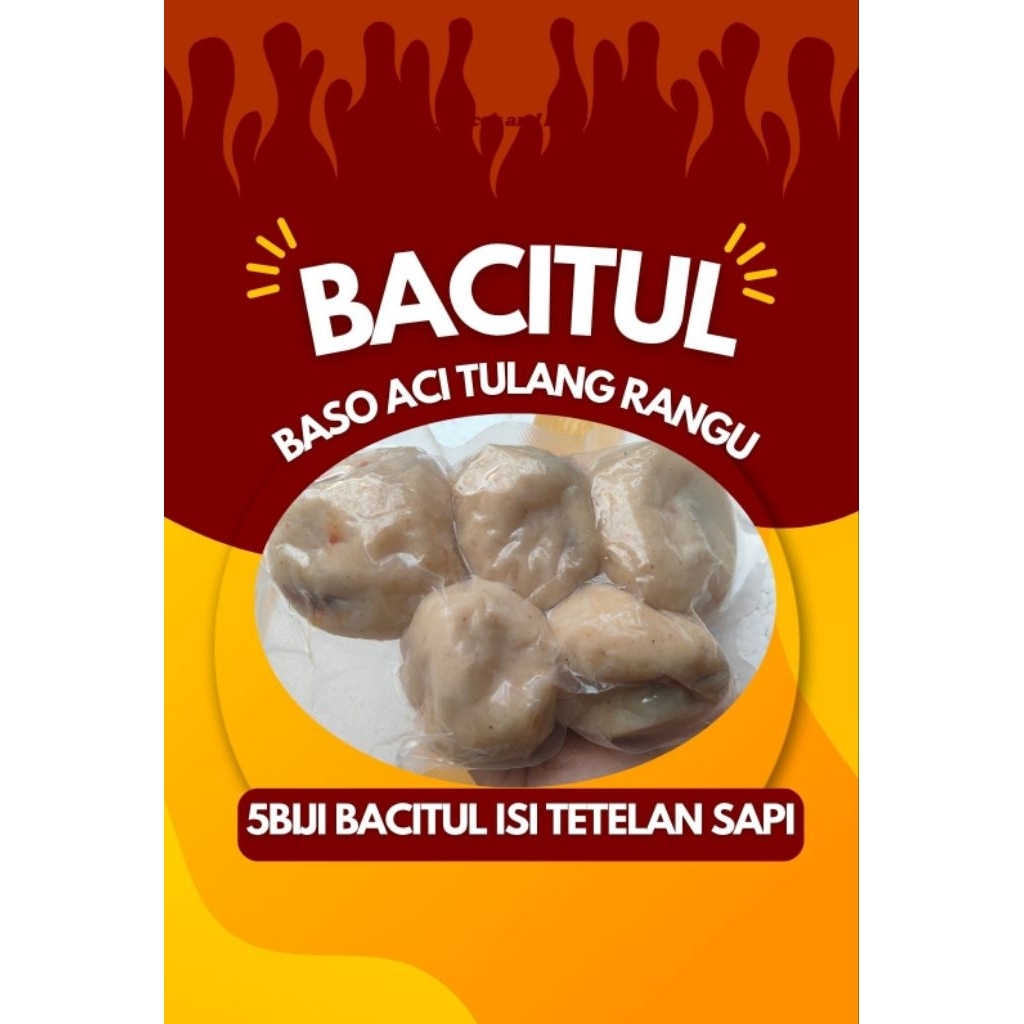 

5Butir Baso Aci Tulang Rangu isi tetelan sapi pedas by Citul Bunda