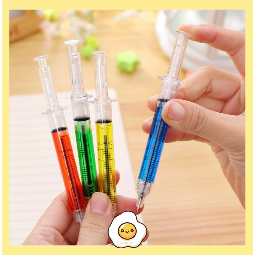 

Pulpen Tulis Bentuk Jarum Suntik Lucu Korean Syringe Ballpoint Pen Souvenir Aesthetic Fancy Pena Alat Tulis Anak Sekolah