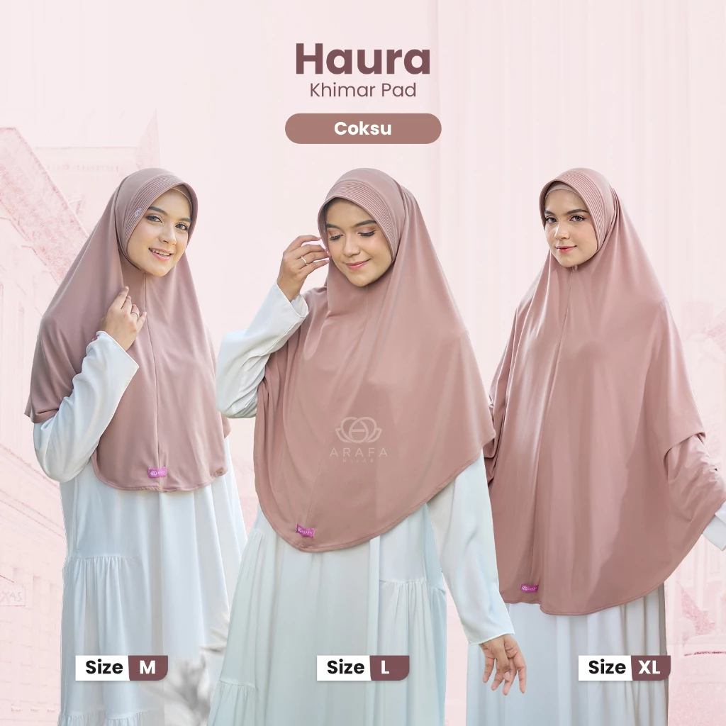 Arafa Hijab - Khimar Haura | Bergo Instan Jersey Premium | Hijab Pet Tebal Syari | Kerudung Simpel