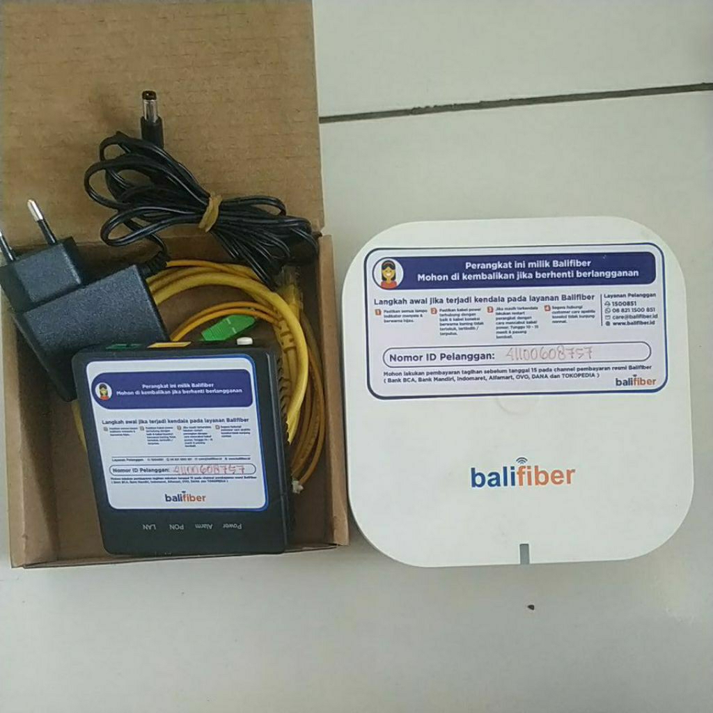 Router BALIFIBER WPX8324-BT tanpa adaptor, minus tidak terbaca jaringan wifil. Foto deskripsi produk