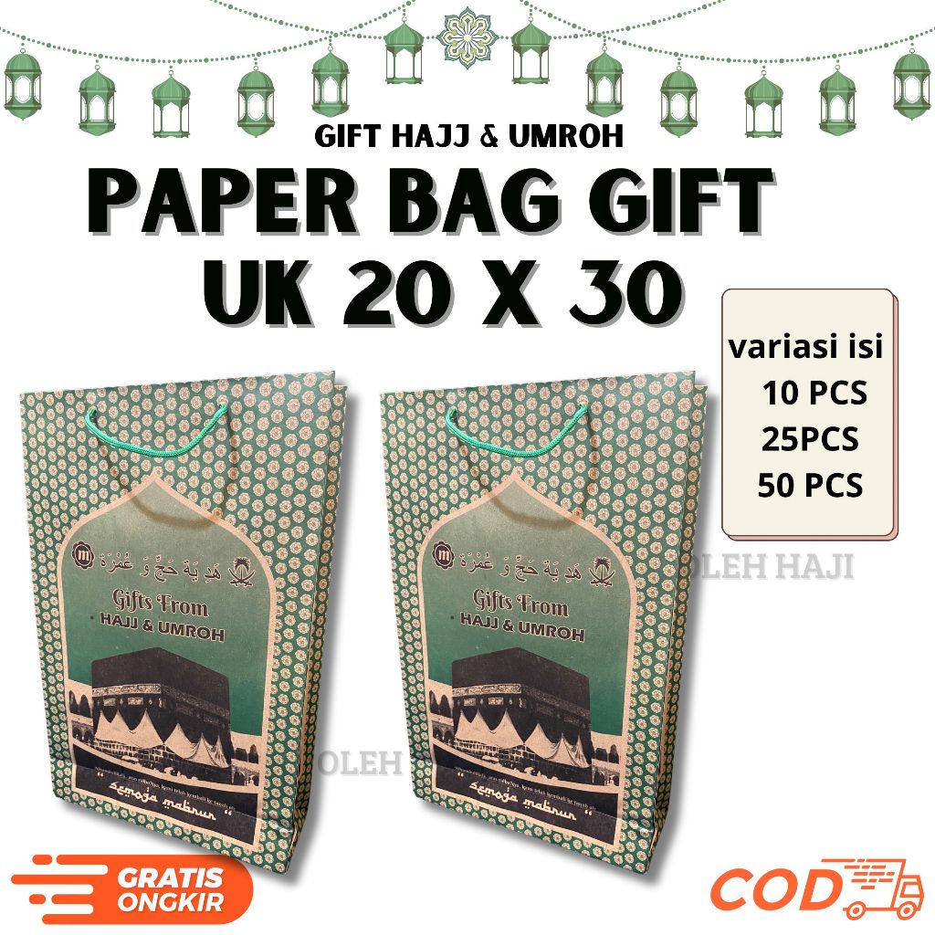 

PAPER BAG GIFT HAJJ & UMROH MOTIF KA'BAH KEMASAN OLEH OLEH KERTAS PAPER BAG HAMPERS PAPER BAG OLEH OLEH HAJI DAN UMROH