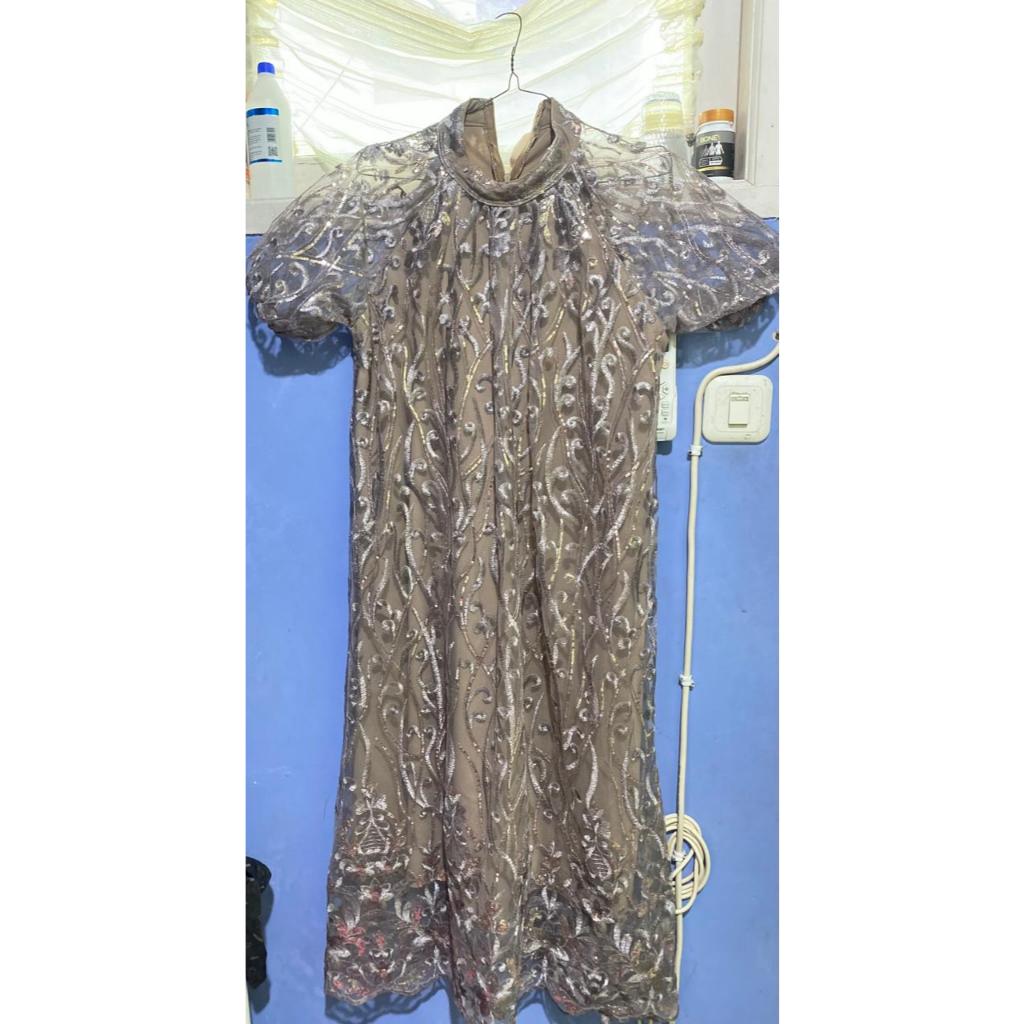Dress Kondangan Brokat Tile Payet Premium Elegan