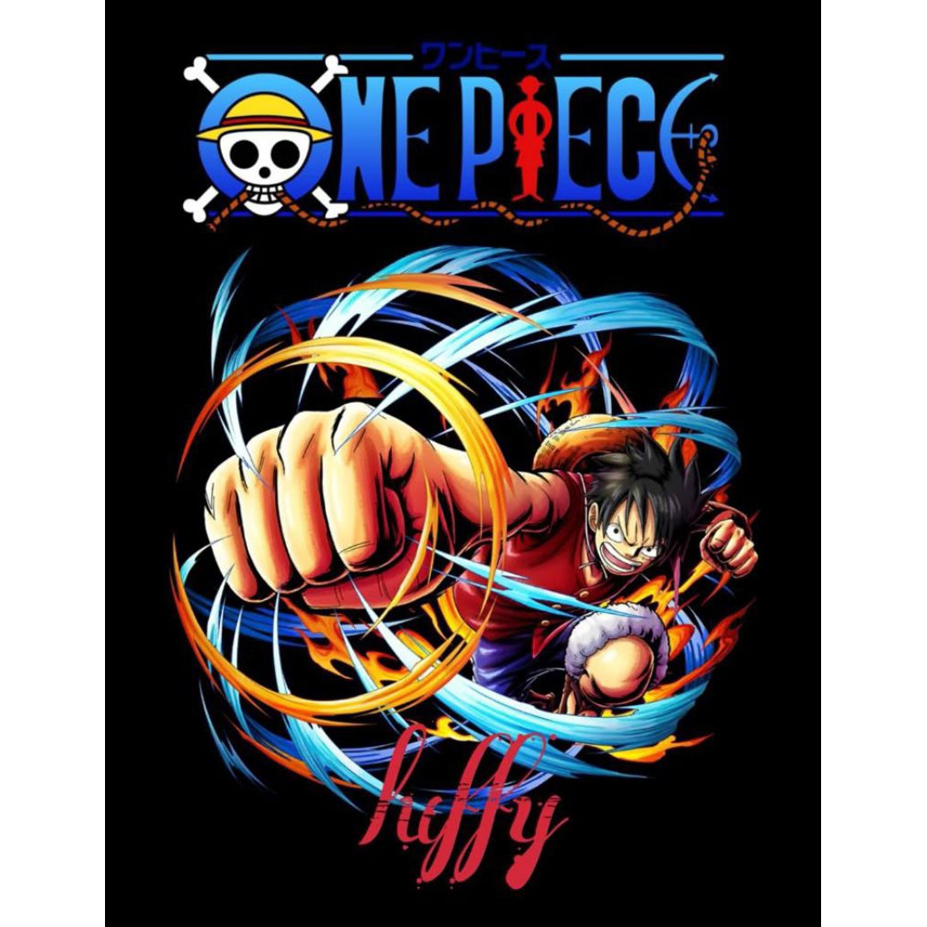 

stiker 3D one piece keren, stiker print sudah cutting, size 15 x 18 cm, anti air