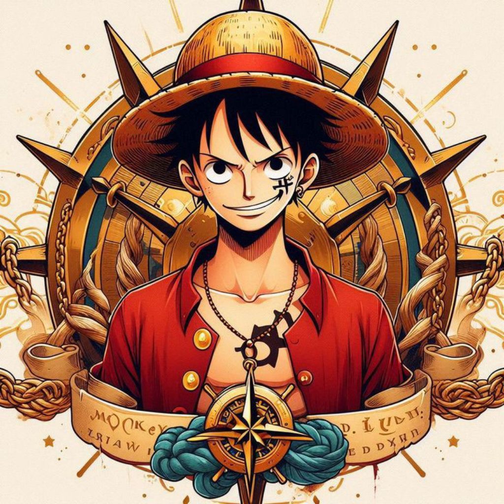 

stiker 3D one piece keren, stiker print sudah cutting, size 15 x 18 cm, anti air