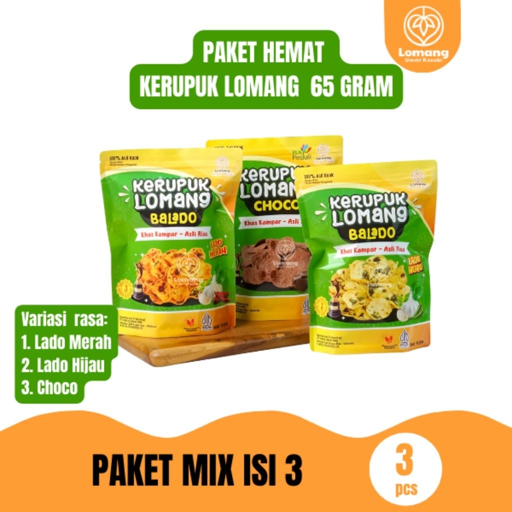 

PAKER MIX ISI 3 KERUPUK LOMANG- LOMANG UMMI RASUBI