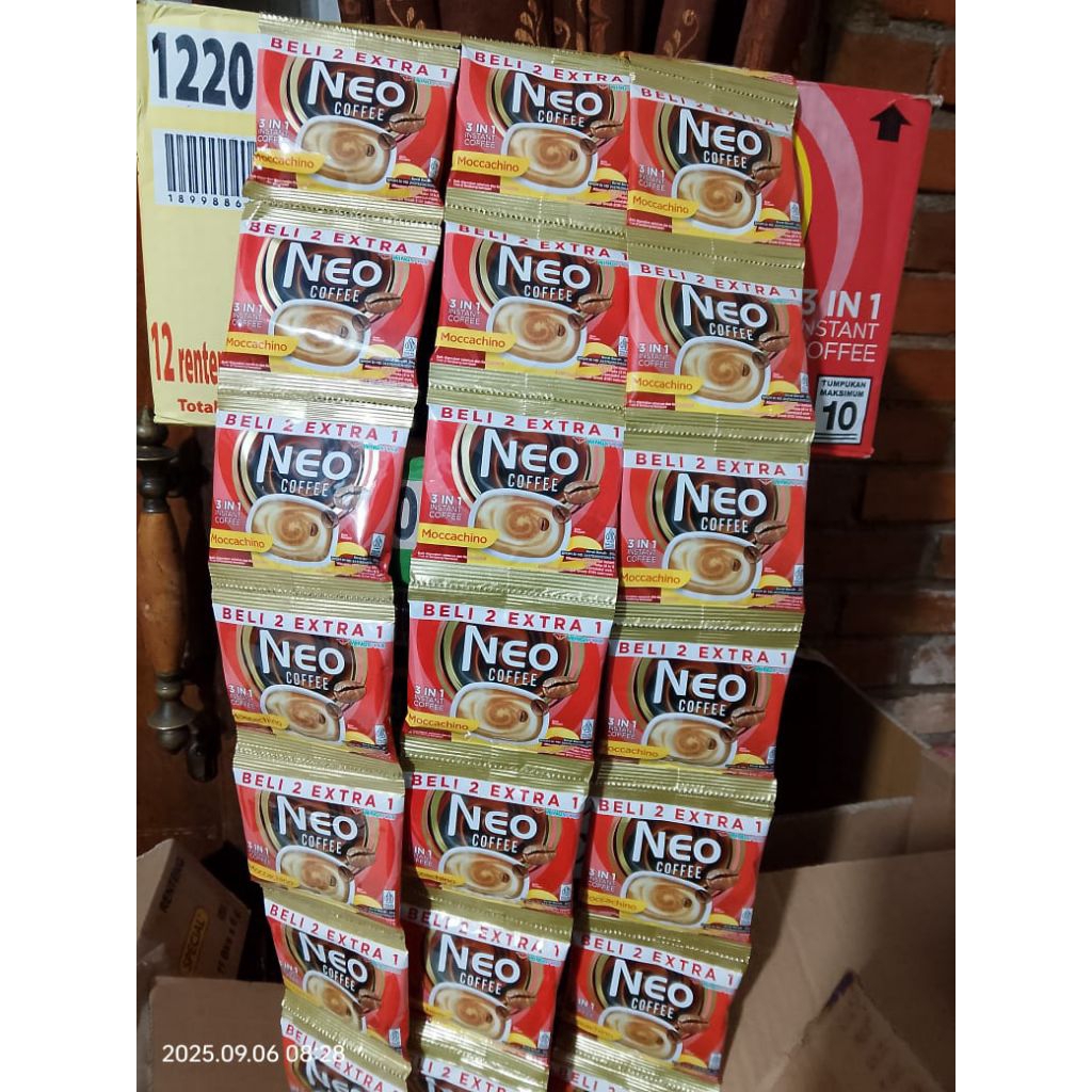 

Neo Coffe 3 in 1 Renceng isi 15pcs 20gr