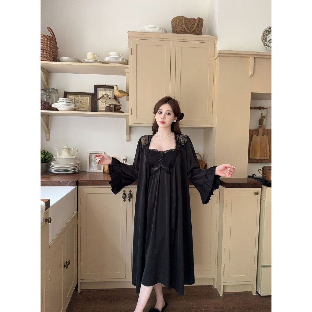 Set Kimono Lingerie Sutra Premium - Pilihan Mewah untuk Baju Tidur dan Lingerie