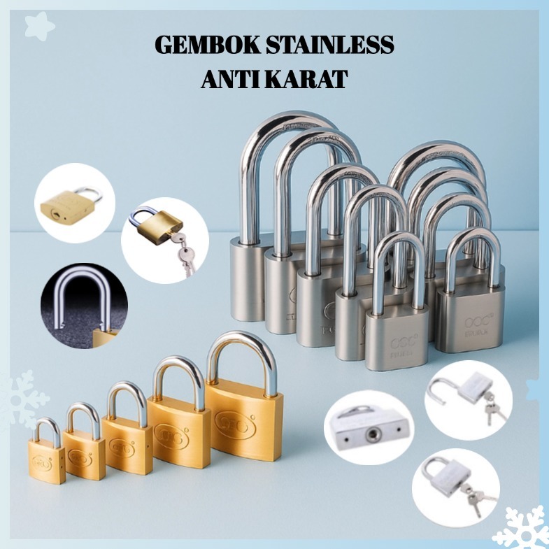 Gembok Anti Maling/Gembok Stanless Anti Karat/Gembok Anti Cut