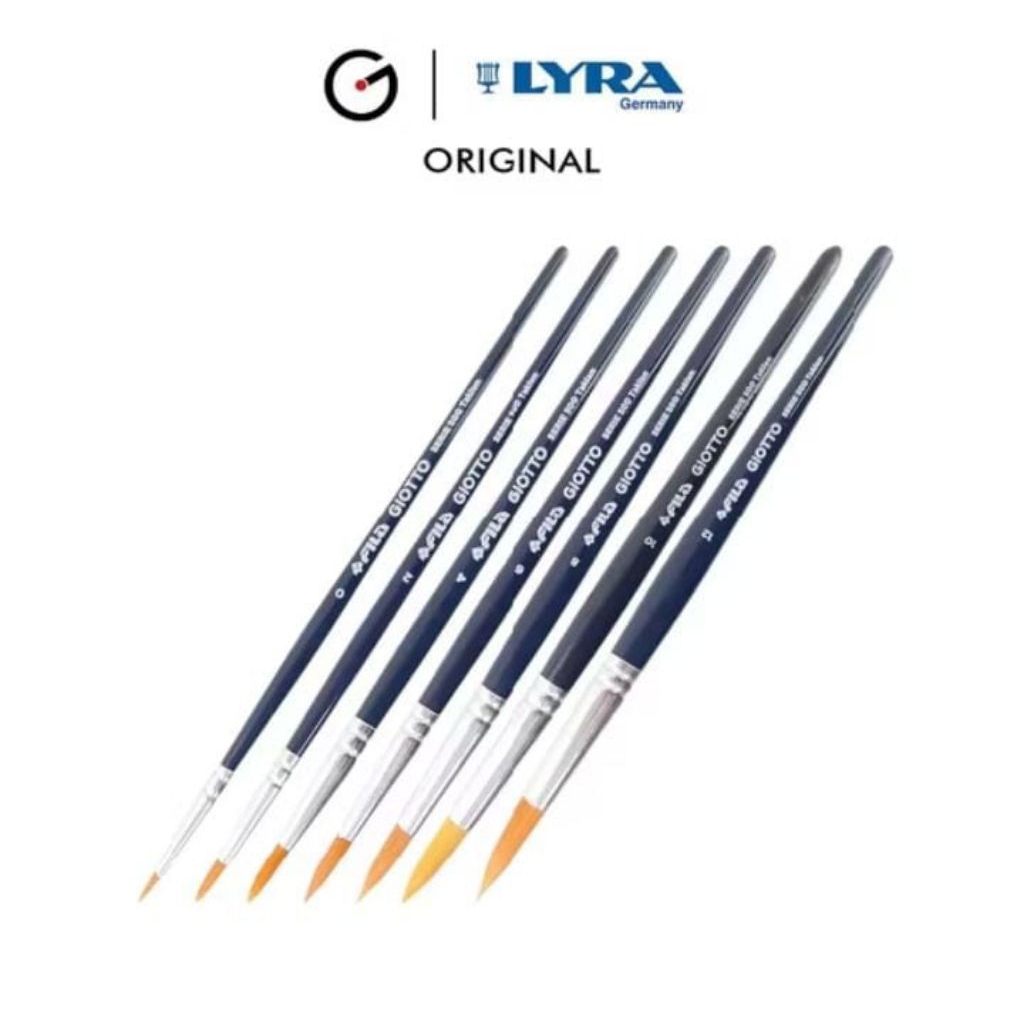 

KUAS LYRA GIOTTO ORIGINAL GERMANY TAKLON / KUAS CAT AIR / ACRYLIC LYRA (GIOTTO) NO. 10