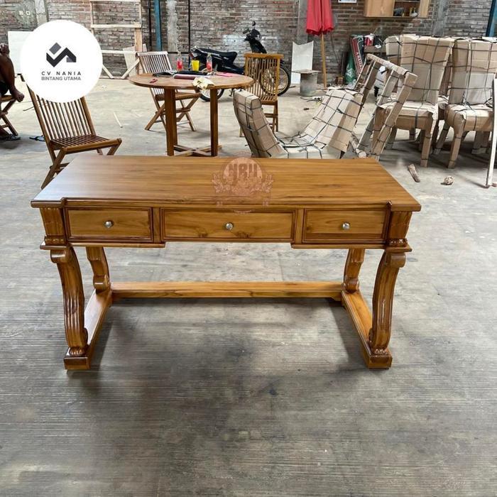 Meja kerja jati meja konsul minimalis jati