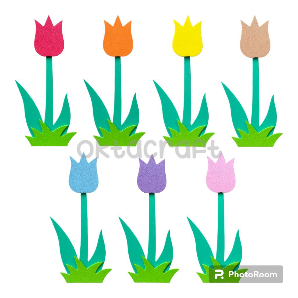 1 pcs/hiasan bunga tulip/hiasan dinding kelas tk/hiasan dinding kelas sd/hiasan dinding/hiasan kelas