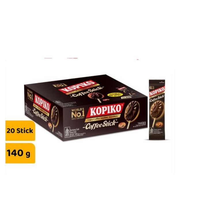 

Kopiko Coffee Stick Permen Lollipop / Loli BOX isi 20 pcs / coffee candy stik / kopiko lolipop stik / kopiko coffee candy / permen kopi kopiko