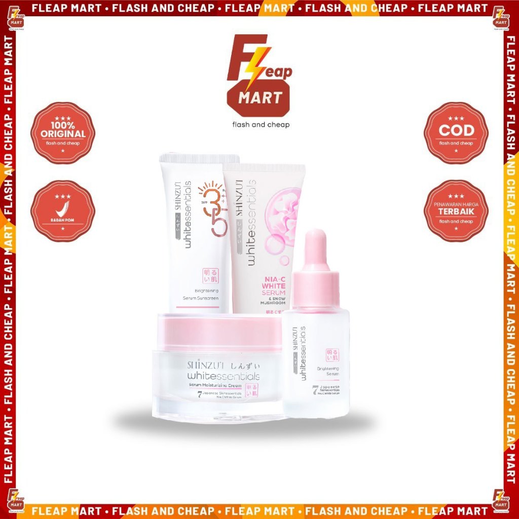 SHINZUI Whitessentials Brightening Series - Serum  - Facial Wash - Moisturizer - Sunscreen