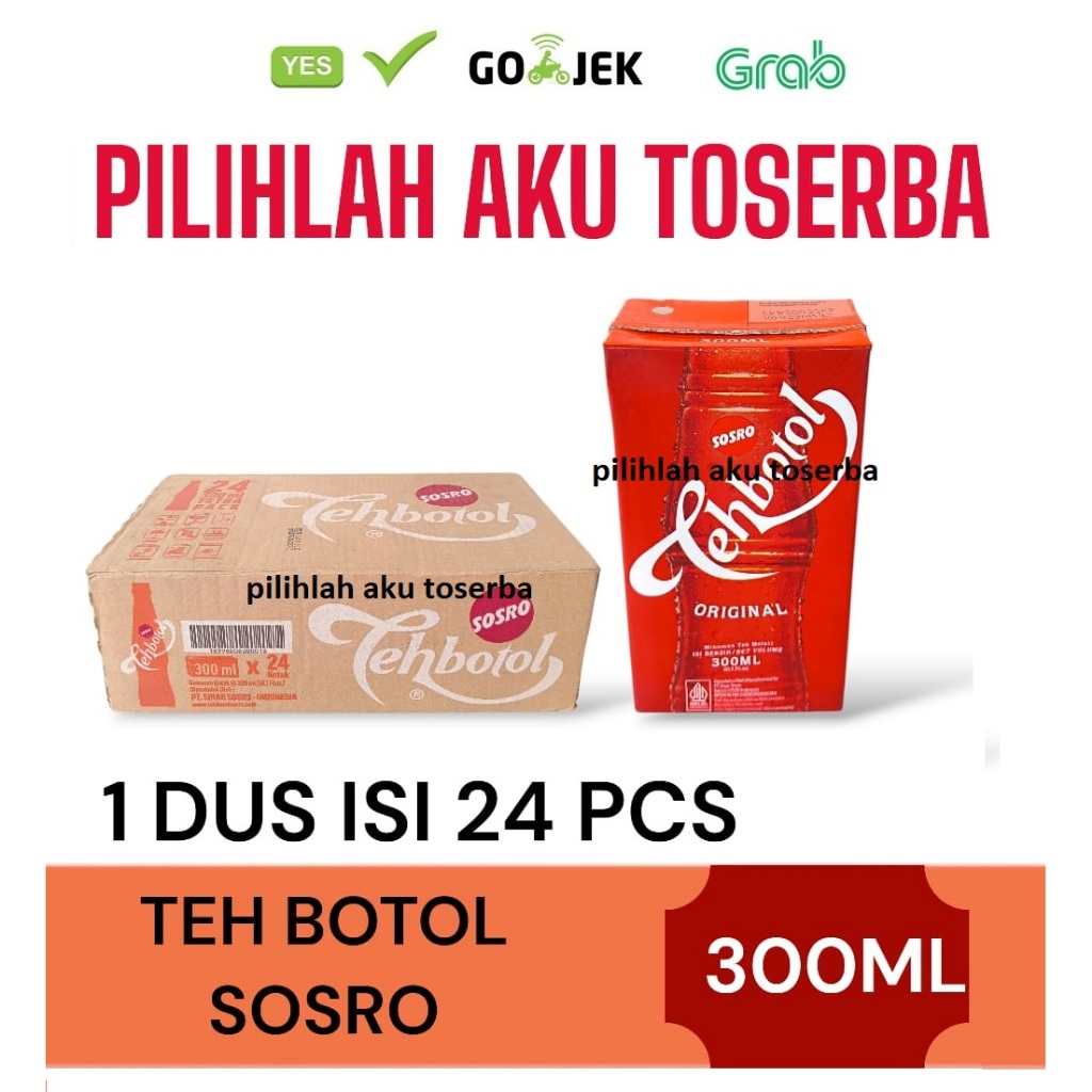 

Teh Botol Sosro Kotak Original 330 ml MENJADI 300 ML - ( HARGA 1 DUS ISI 24 pcs )