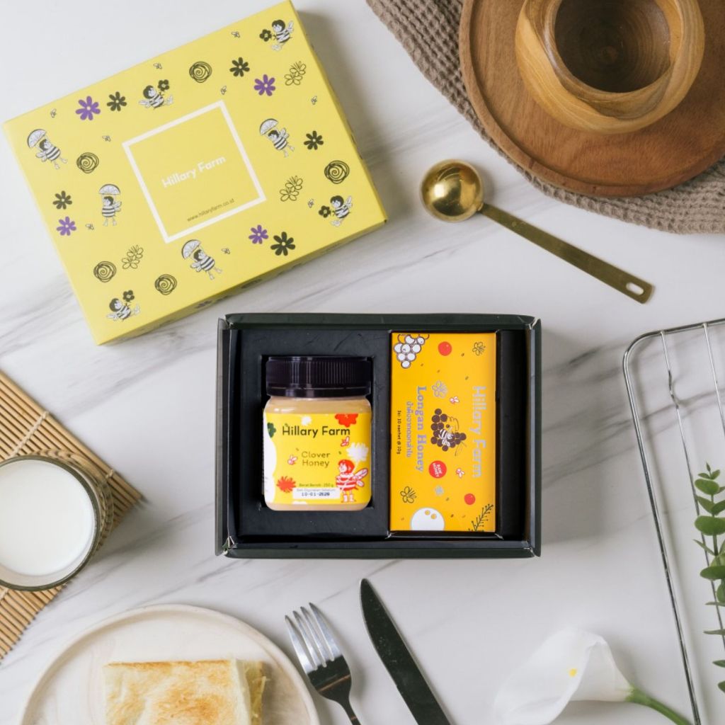 

Hampers Clover Honey 250gr + Travel Pack Longan Honey