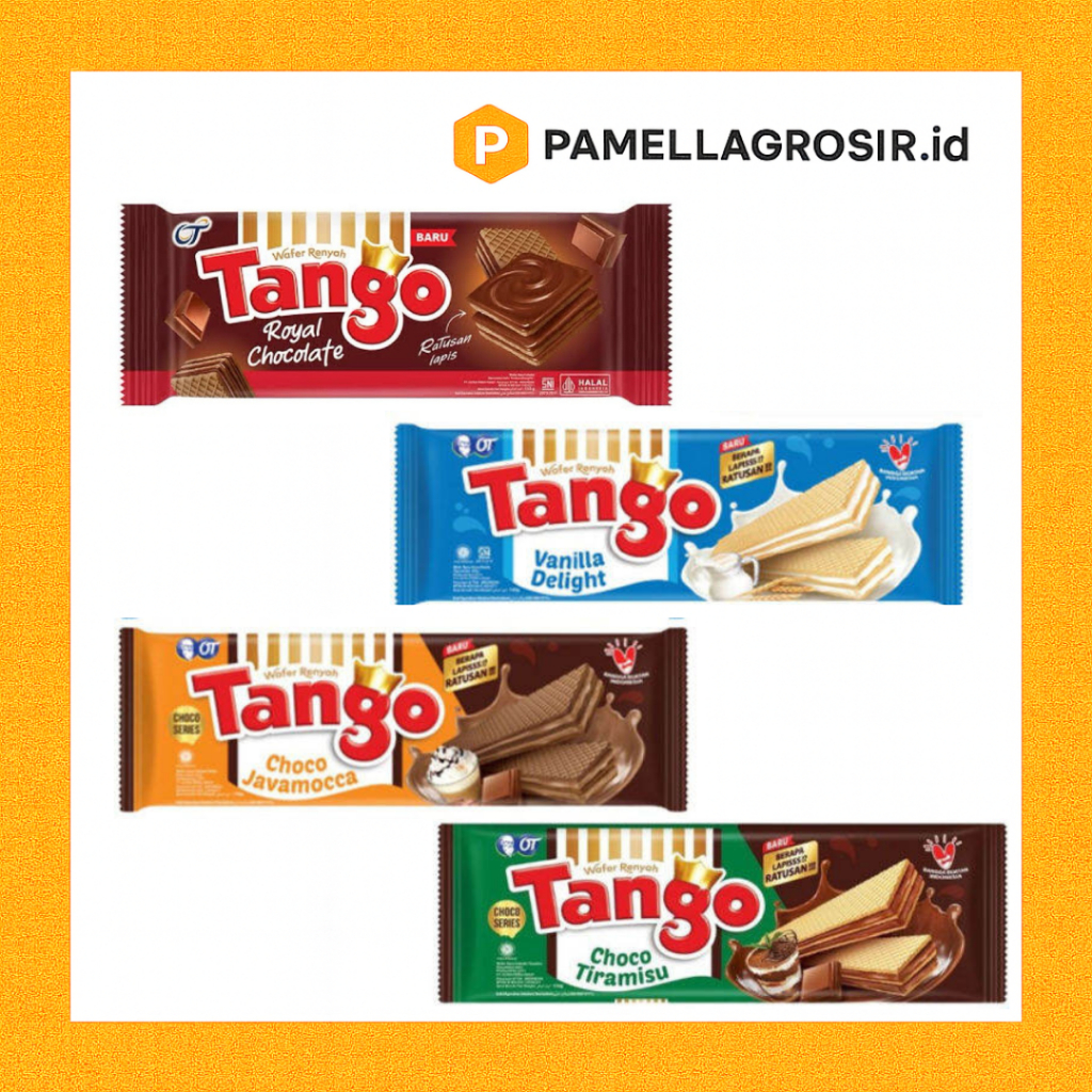 

TANGO WAFER 110GR RASA VANILLA CHOCO JAVAMOCCA SNACK makanan ringan jajanan cemilan camilan pedas asin gurih manis murah