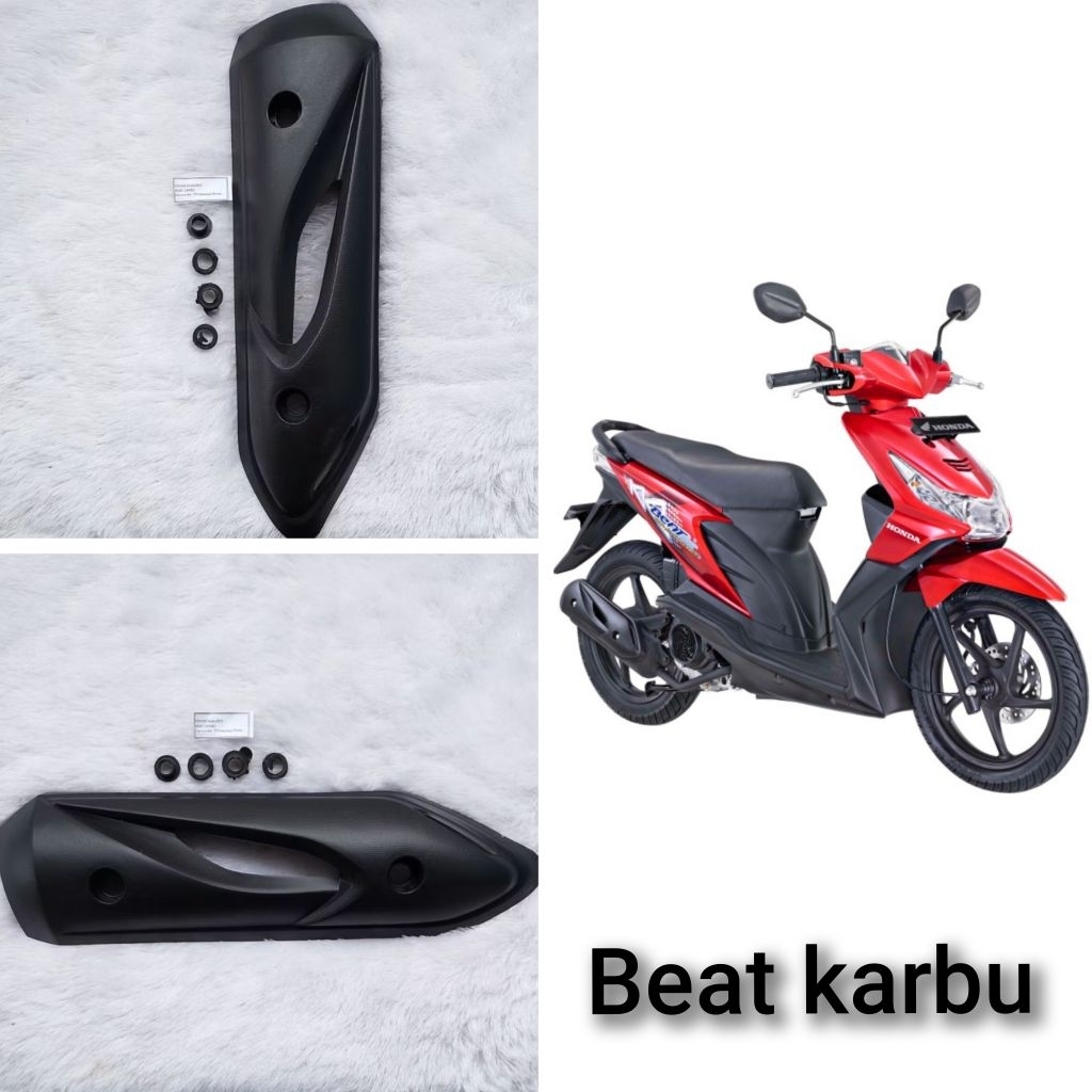 Pelindung knalpot cover tutup knalpot beat karbu sudah ada seal + bus besi tinggal pasang ori ENR