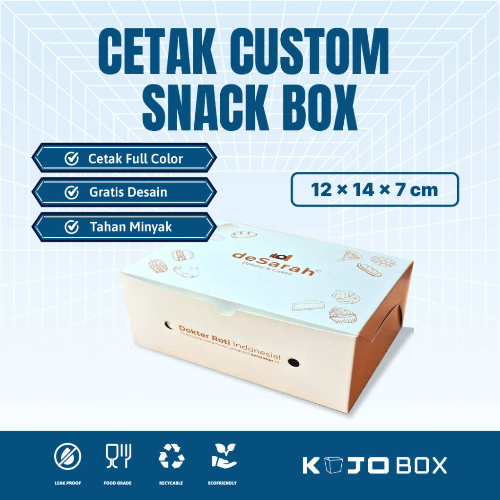 

Snack Box Custom Free Design Uk 12x14x7cm - Ivory290gr Min 1000Pcs