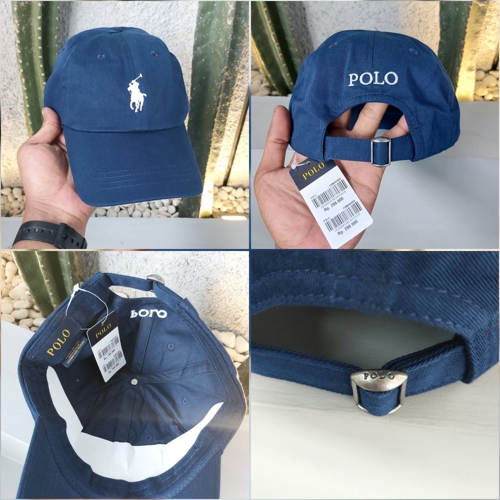 topi/caps Polo  - navy logo putih - original BNWT