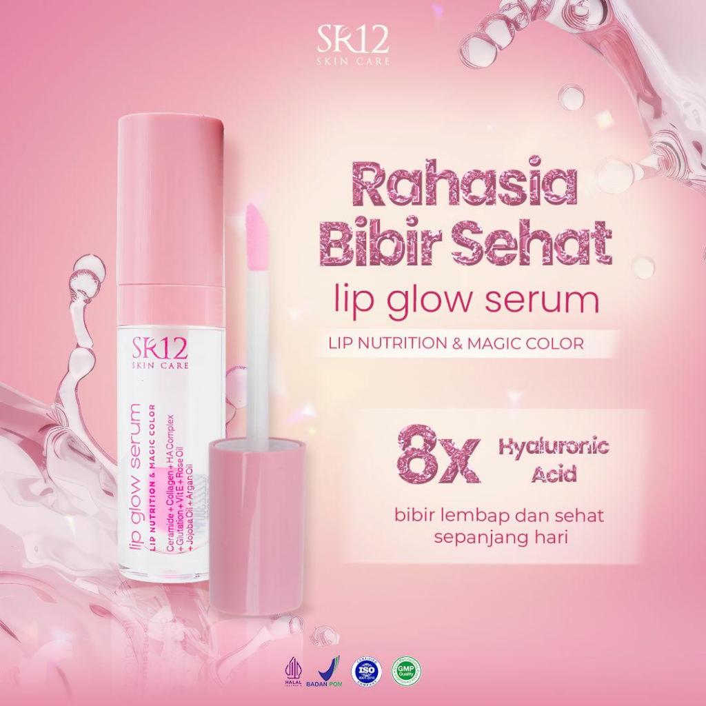 Lip Glow Serum Bibir SR12 Skincare Kosmetik - Lipstik & Pelembab Bibir Alami - Serum & Pemerah Bibir