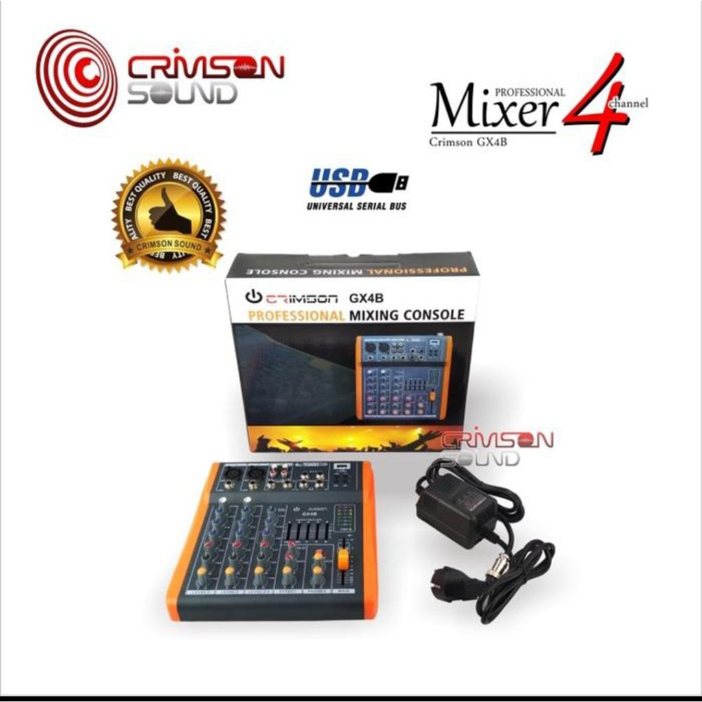 Mixer 4 Channel Crimson Equalizer USB Original