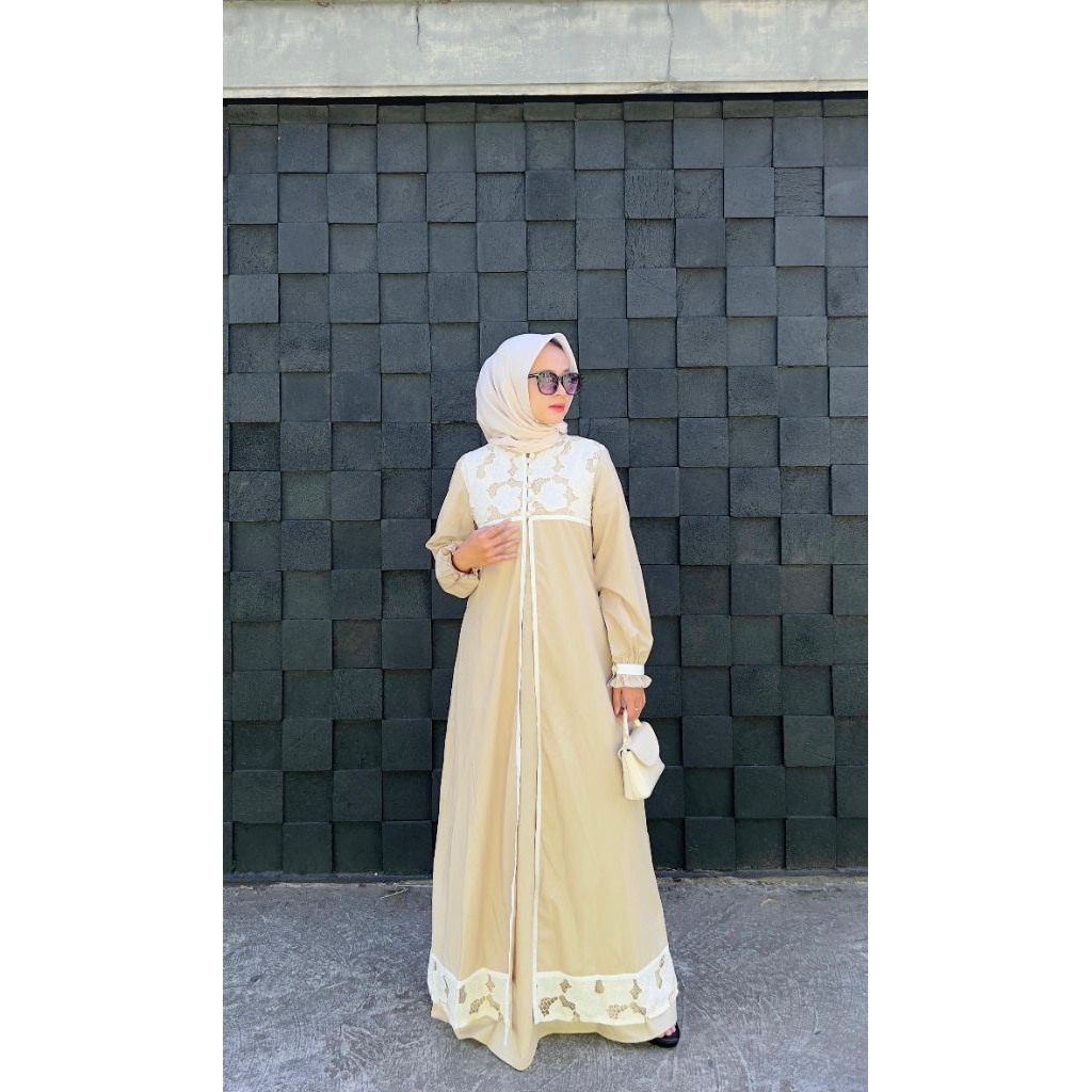 Kanasya dress ✔️Kanasya dress by zalifa ✔️dress cantik, gamis zalifa,gamis polos