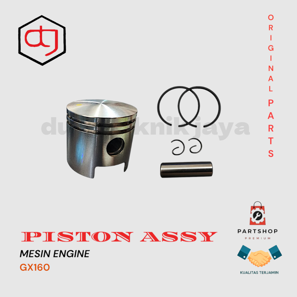 PISTON ASSY GX 160 STANDAR PISTON LENGKAP MESIN ENGINE GX160