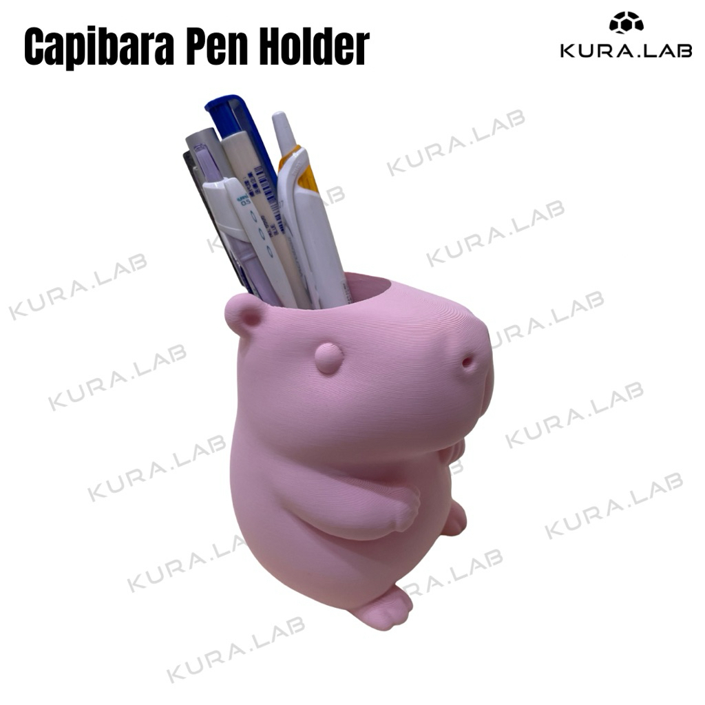 

Capibara Pen Holder | Tempat Pensil Lucu Aesthetic Meja Belajar – [KURA.LAB]