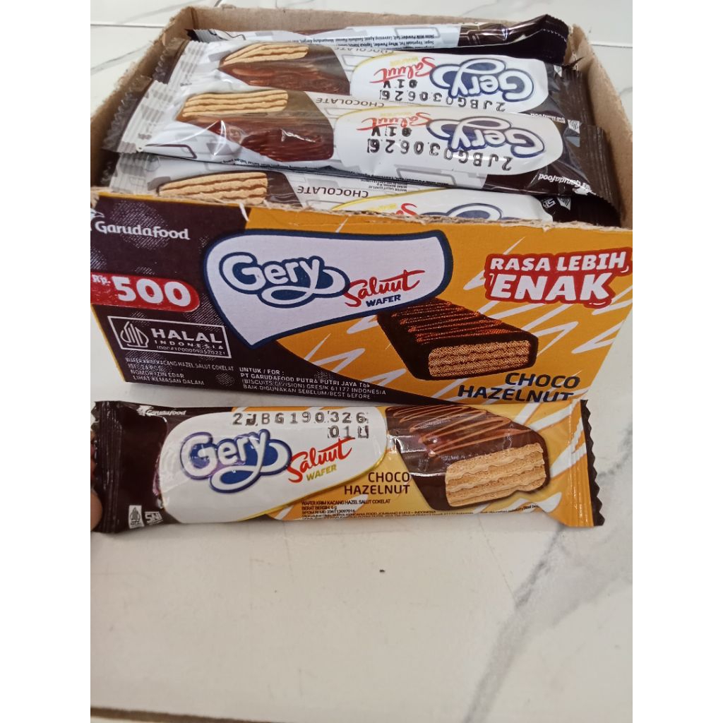 

Gery salut wafer choco hazelnut/chocolate 6gr