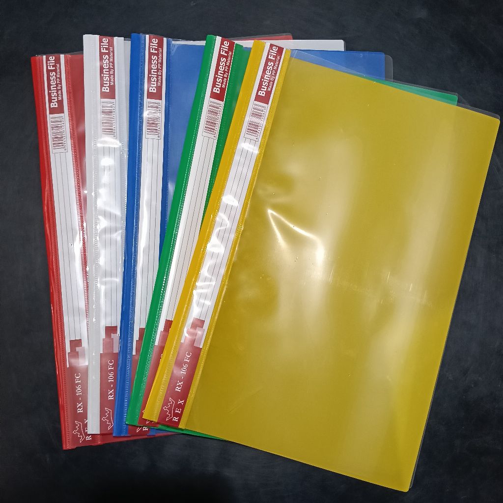

12 PCS MAP PLASTIK / MAP BUSINESS FILE FOLIO F4 REX
