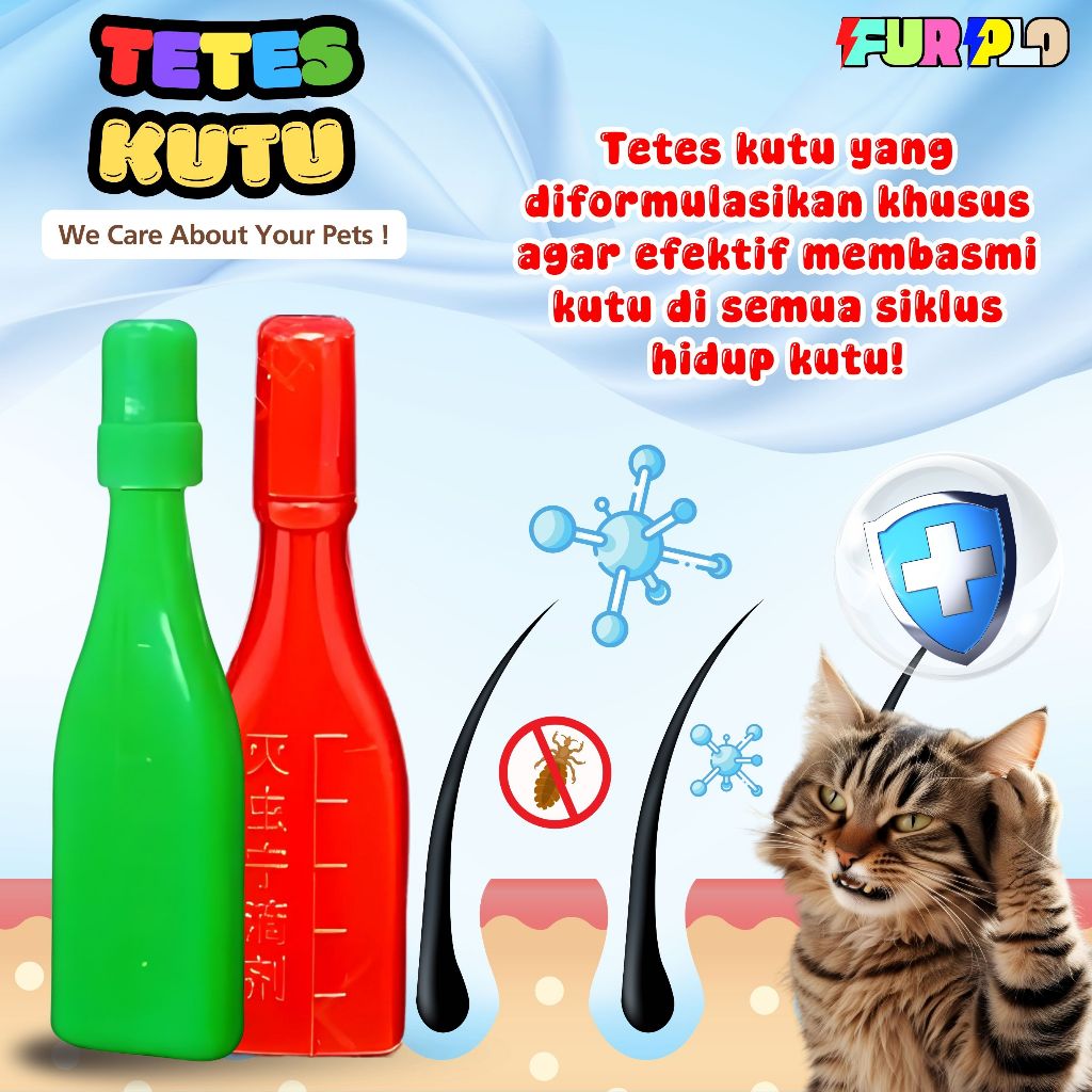 TETES POLOS ANTI KUTU TENGKUK KUCING OBAT KUTU TETES KUCING AMPUH Furplo