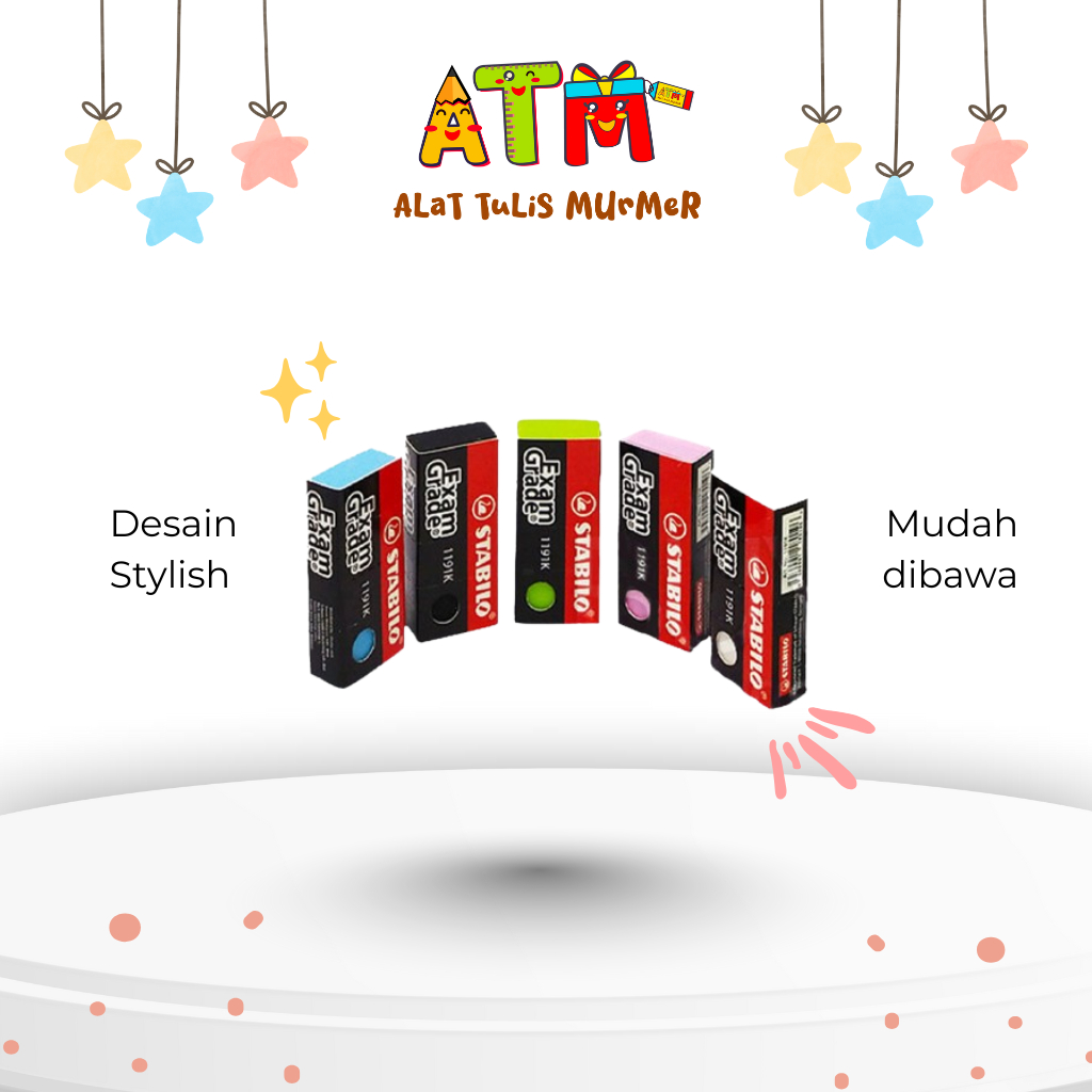 

Penghapus/Stip/Eraser/Stabilo Exam Grade Eraser Warna-Warni Small-30pcs