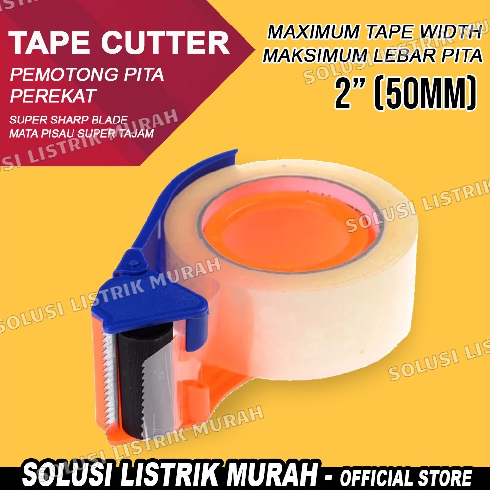 

Kawachi Tape Dispenser Tape Cutter Alat potong Lakban Besar 50mm 2 Inch 2