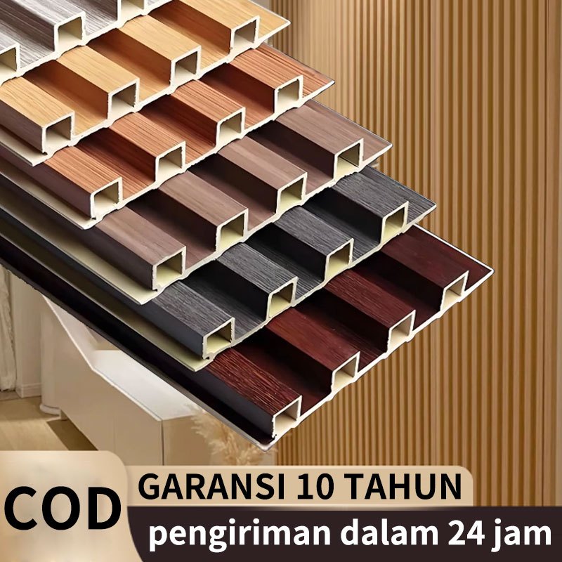 Wood Panel Wall Cladding/WPC Panel PVC Wall Panel Board/Kisi Kisi Pagar Wall Panel (290*16.8*2.3CM)